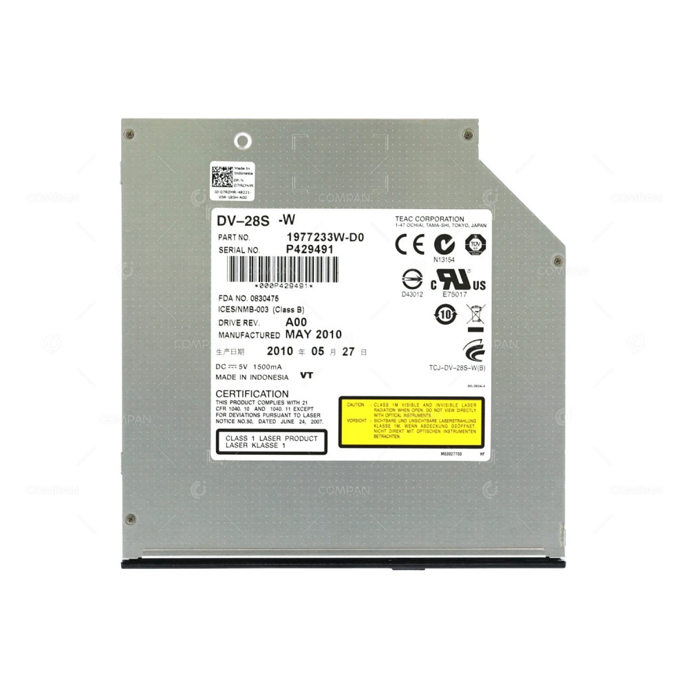7RDMR DELL DVD-ROM 12.7MM SLIMLINE SATA OPTICAL DRIVE FOR POWEREDGE R SERIES